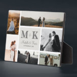 6 Photo Wedding Collage Newlyweds Keepsake Plaque<br><div class="desc">A beautiful way to remember one of the best days of your life,  your wedding day. Remember that special moment forever with this 6 photo wedding collage keepsake. Personalize the photographs and text and make it your own. Great newlywed gift or wedding anniversary gift.</div>