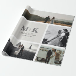 6 Photo Wedding Collage Newlyweds Keepsake Wrapping Paper