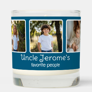 6 Photograph Favorite Teal Blue Template Scented Candle