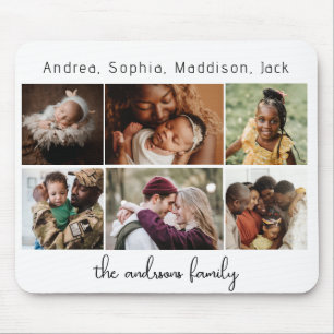 6 Photos and family names  Mouse Pad