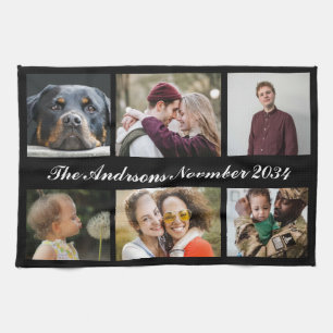 6 Photos collage instagram grandma Kitchen Towels