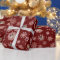 6 Pic Custom Rose Gold Glitter Snowflakes Red Gift
