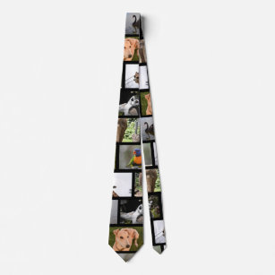 6 picture upload your own photo double sided neck tie
