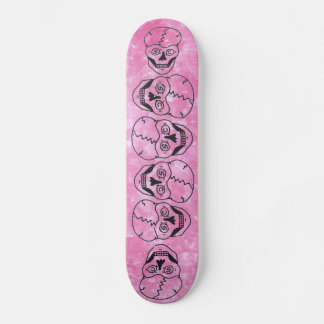 6 pink skull skateboard deck
