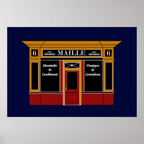 6 place de la Madeleine _ a Parisian Shop Poster