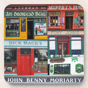 6 Plastic Irish Pubs Coasters, Dingle, Ireland Beverage Coaster