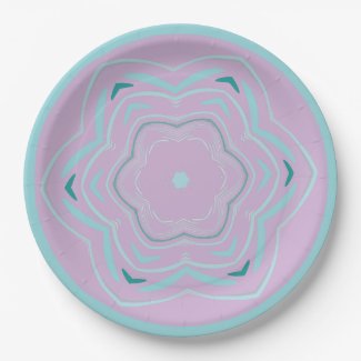 6 Pointed Mandala Flower in Lilac and Turquoise