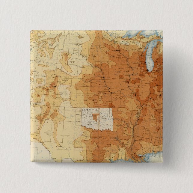 6 Population 1890 Pinback Button (Front)