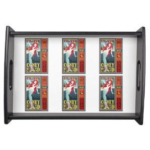 6 redheaded coney island mermaids serving tray