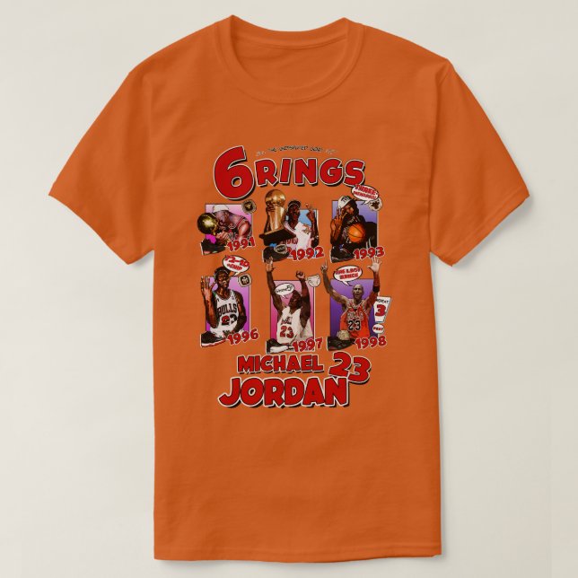 6 Rings THE GOAT T-Shirt (Design Front)