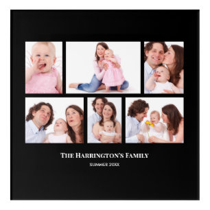 6 Sections Custom Photo Black Frames Acrylic Print