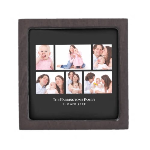 6 Sections Custom Photo Black Frames Gift Box