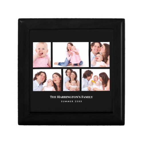 6 Sections Custom Photo Black Frames Gift Box