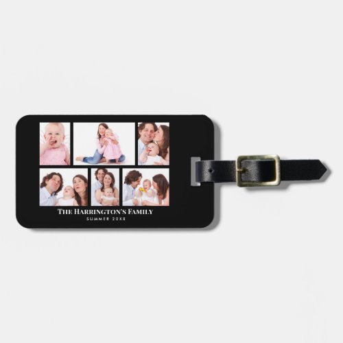 6 Sections Custom Photo Black Frames Luggage Tag