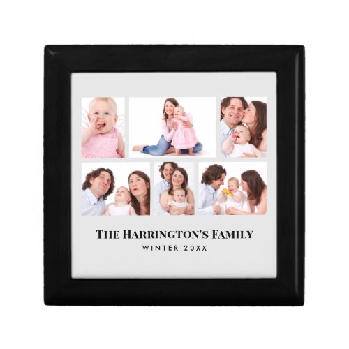 6 Sections Custom Photo Minimalist Gray Frames Gift Box