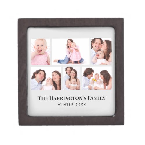 6 Sections Custom Photo Minimalist Gray Frames Gift Box