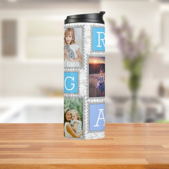 6 Six Photo Collage Cute Baby Family Love Granny Thermal Tumbler (Creator Uploaded)