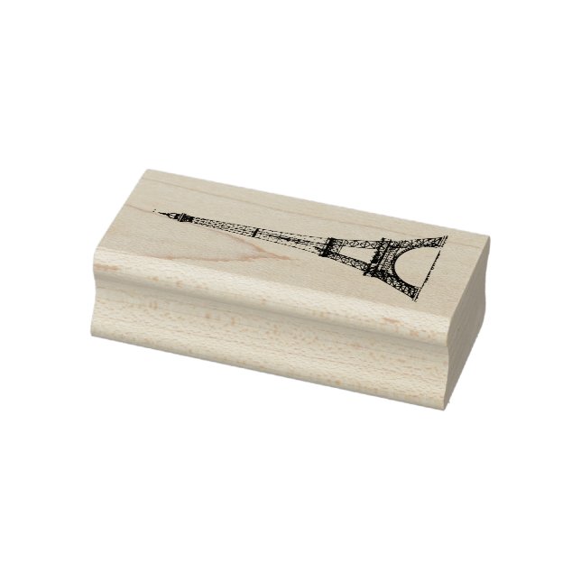 6 sizes rubber stamp with retro image Eiffel tower (Stamp)
