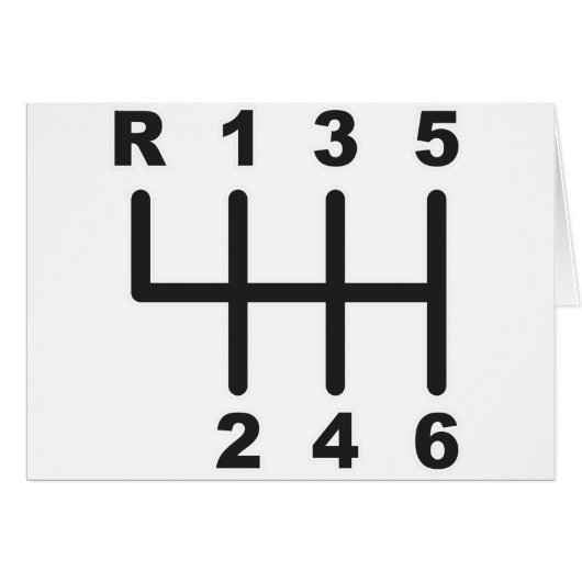 6 Speed Shift Gate Cards (Front Horizontal)