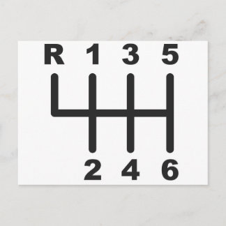 6 Speed Shift Gate Postcard