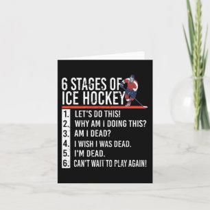 6 Stages of Ice Hockey and hockey player Card