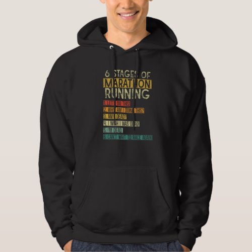 6 Stages of Marathon Running for Runners  2 Hoodie