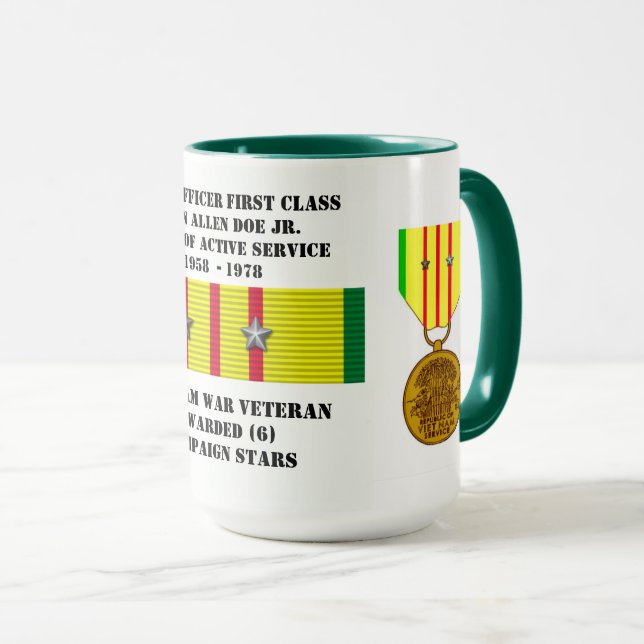 6 STARS SAILOR VIETNAM WAR MUG (Front Right)