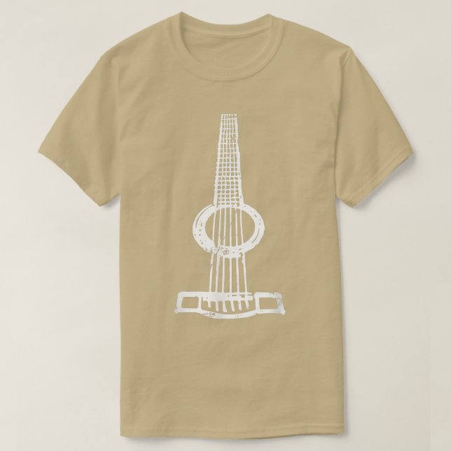 6 String Acoustic Guitar  T-Shirt (Design Front)