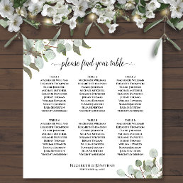 6 Table Wedding Seating Chart Rustic Eucalyptus