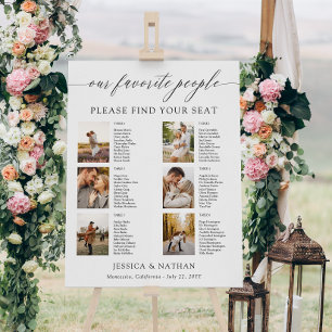 6 Tables Photos Seating Chart Wedding Foam Board