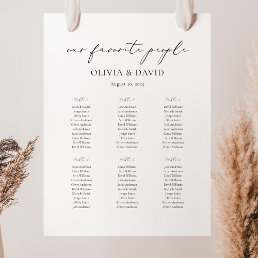 6 Tables Simple Our Favorite People Seating Chart