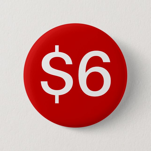 $6 Vendor / Sales Button (Front)