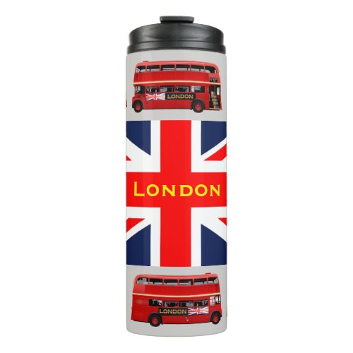 6 Vintage Double_Decker Buses Thermal Tumbler