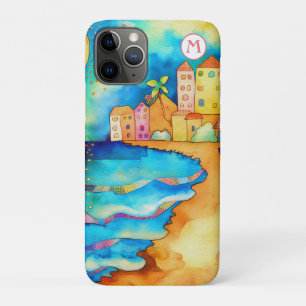 *~* 6 Watercolor Sea Beach Umbrella Sand iPhone 11 Pro Case