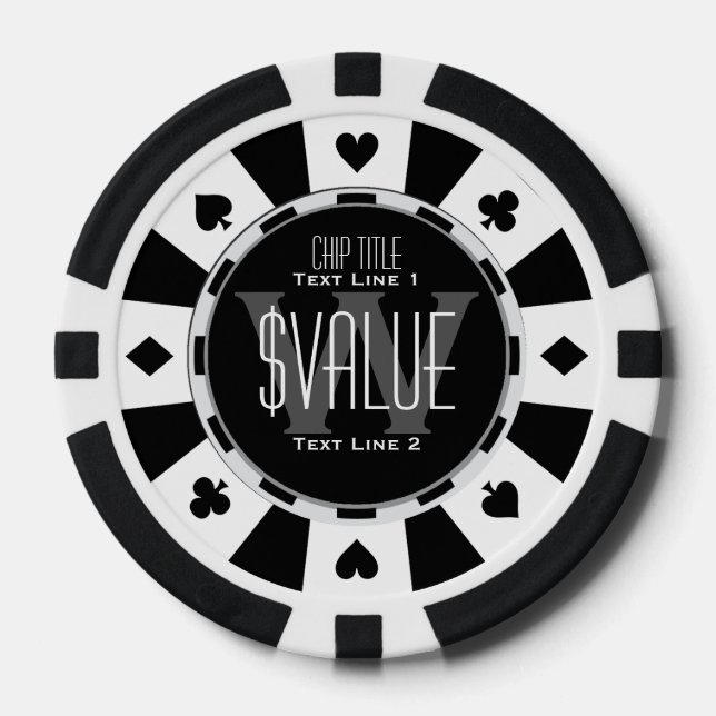 6 Ways to Personalize Your Classic Poker Chip (Front)