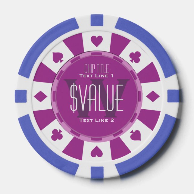 6 Ways to Personalize Your Classic Poker Chip (Front)