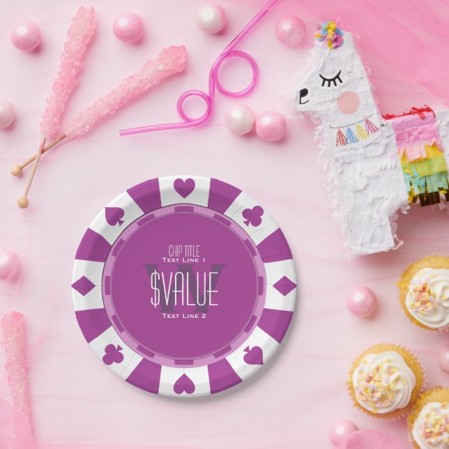 6 Ways to Personalize Your Classic Poker Chip Paper Plates (Party)