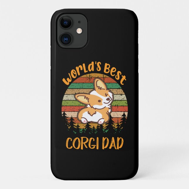 6 World's Best Corgi Dad Case-Mate iPhone Case (Back)