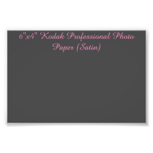 6"x4" Kodak Professional Photo Paper (Satin)