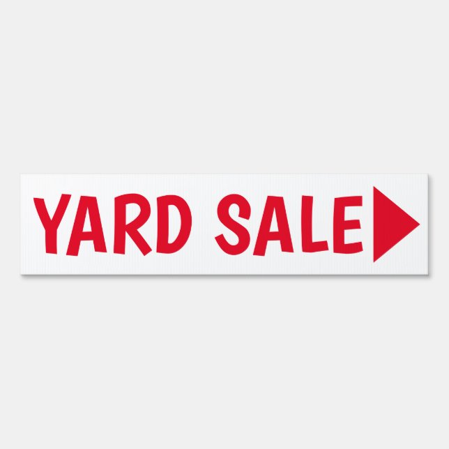 6” x 24” Yard Sale Yard Sign (Front)