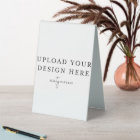 6" x 3" Small Plastic Table Tent Sign