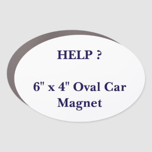 6" x 4" Oval Car Magnet