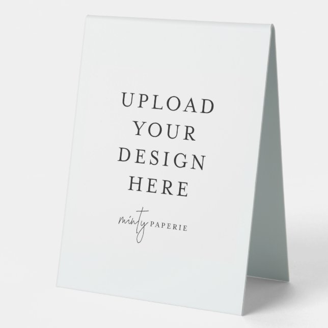 6" x 8" Plastic Table Tent Sign (Front)