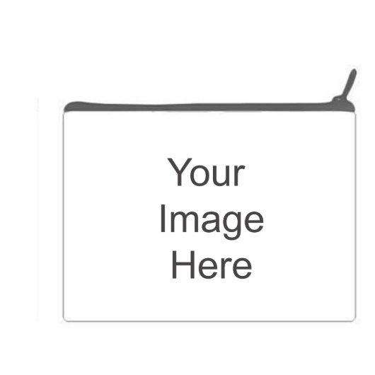 6" x 9" Wristlet Cosmetic Travel Bag w/Gray Zipper (Front)