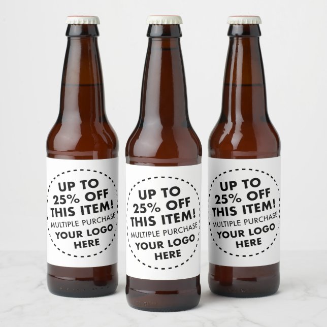 6 x Custom Beer Labels 25% OFF Bulk Buy Discount (Bottles)