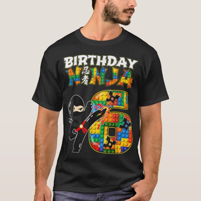 6 Year Old Boy Ninja - Party Favors Ninja Birthday T-Shirt (Front)