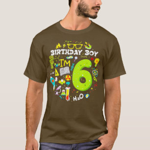 6 Year Old Boy Scientist 6th Birthday Boy Science T-Shirt