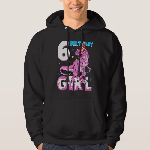 6 Year Old Gifts Party 6th Birthday Girl Teen dino Hoodie
