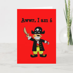 6 year old pirate boy card