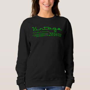 6 Year Old Vintage 2016 Girls Boy 6th Birthday Sweatshirt
